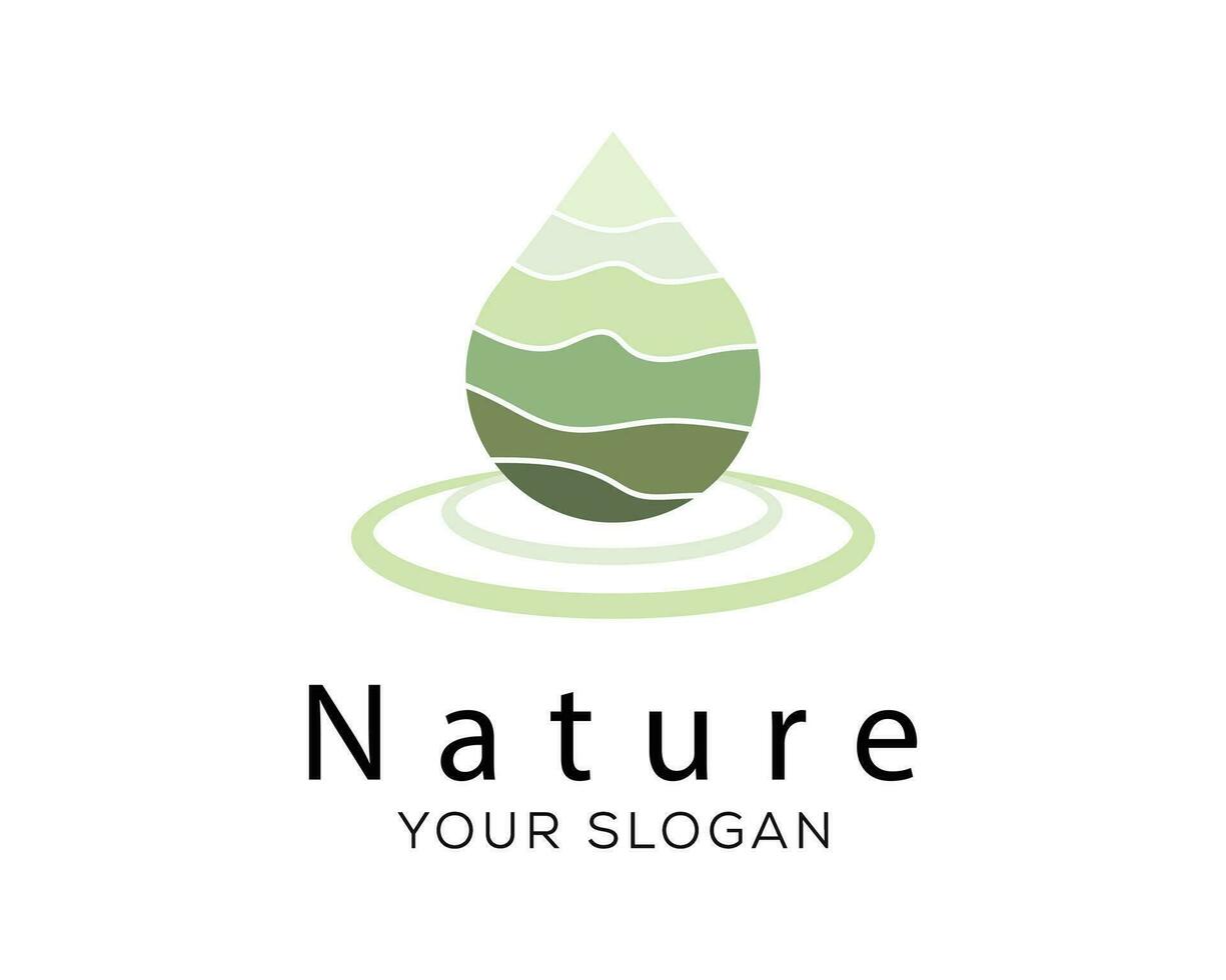 natuur vector laten vallen logo ontwerp