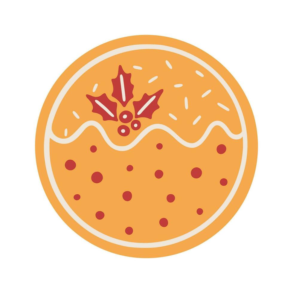 vector illustratie van Kerstmis peperkoek koekje.