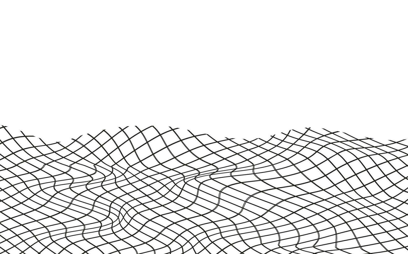 illustratie van een zwart visvangst of Amerikaans voetbal net.gecheckt golvend achtergrond in tekening stijl. vector