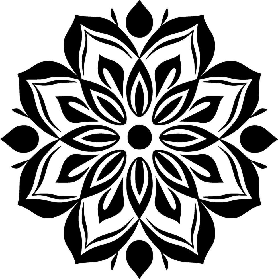 mandala - minimalistische en vlak logo - vector illustratie