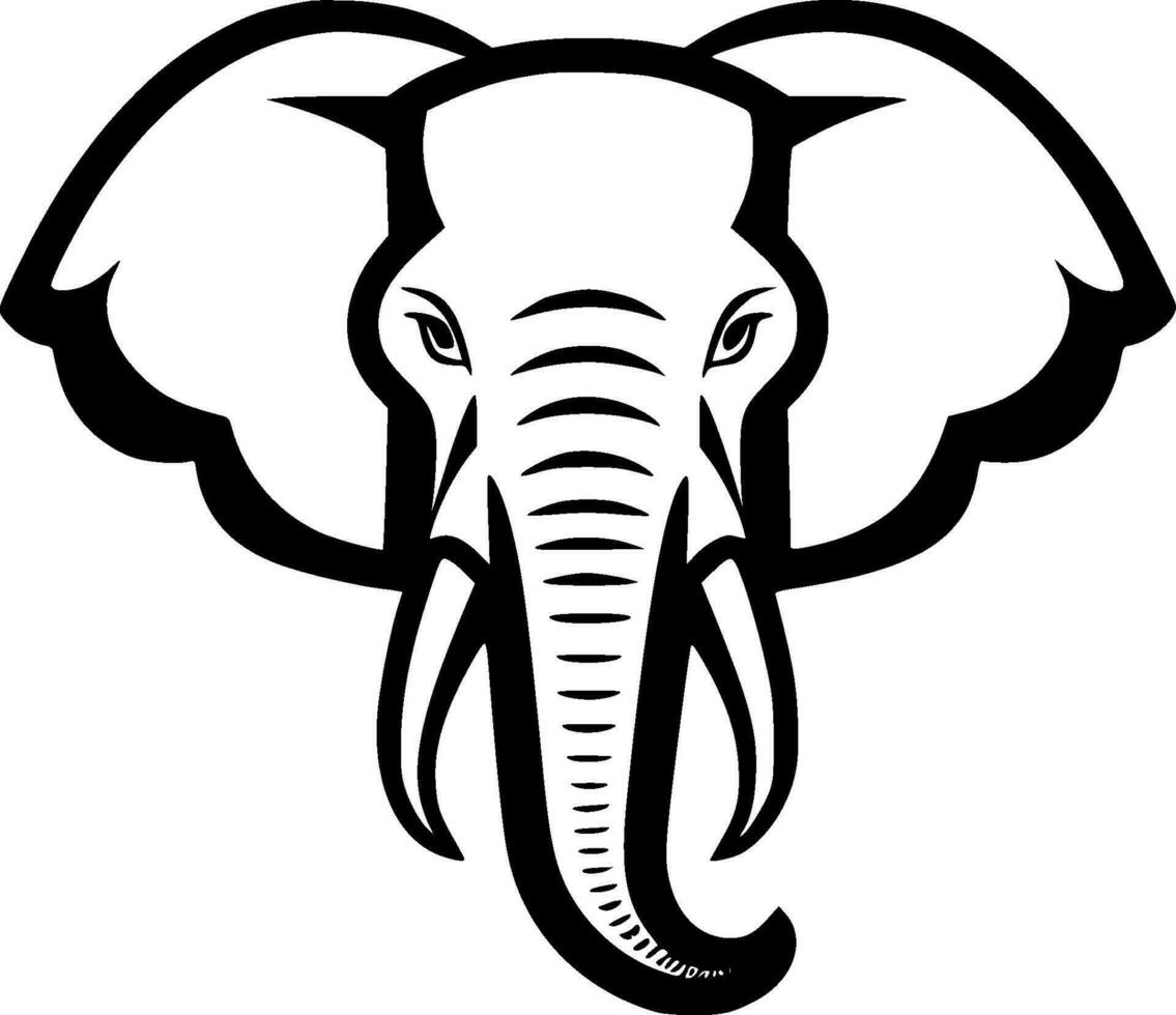 olifant - minimalistische en vlak logo - vector illustratie