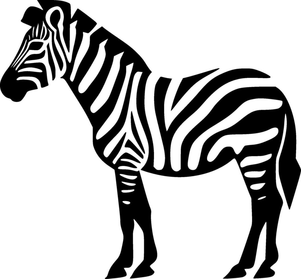 zebra - minimalistische en vlak logo - vector illustratie