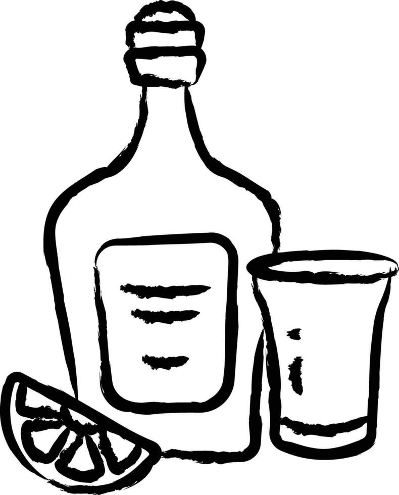 tequila drankjes hand- getrokken vector illustratie