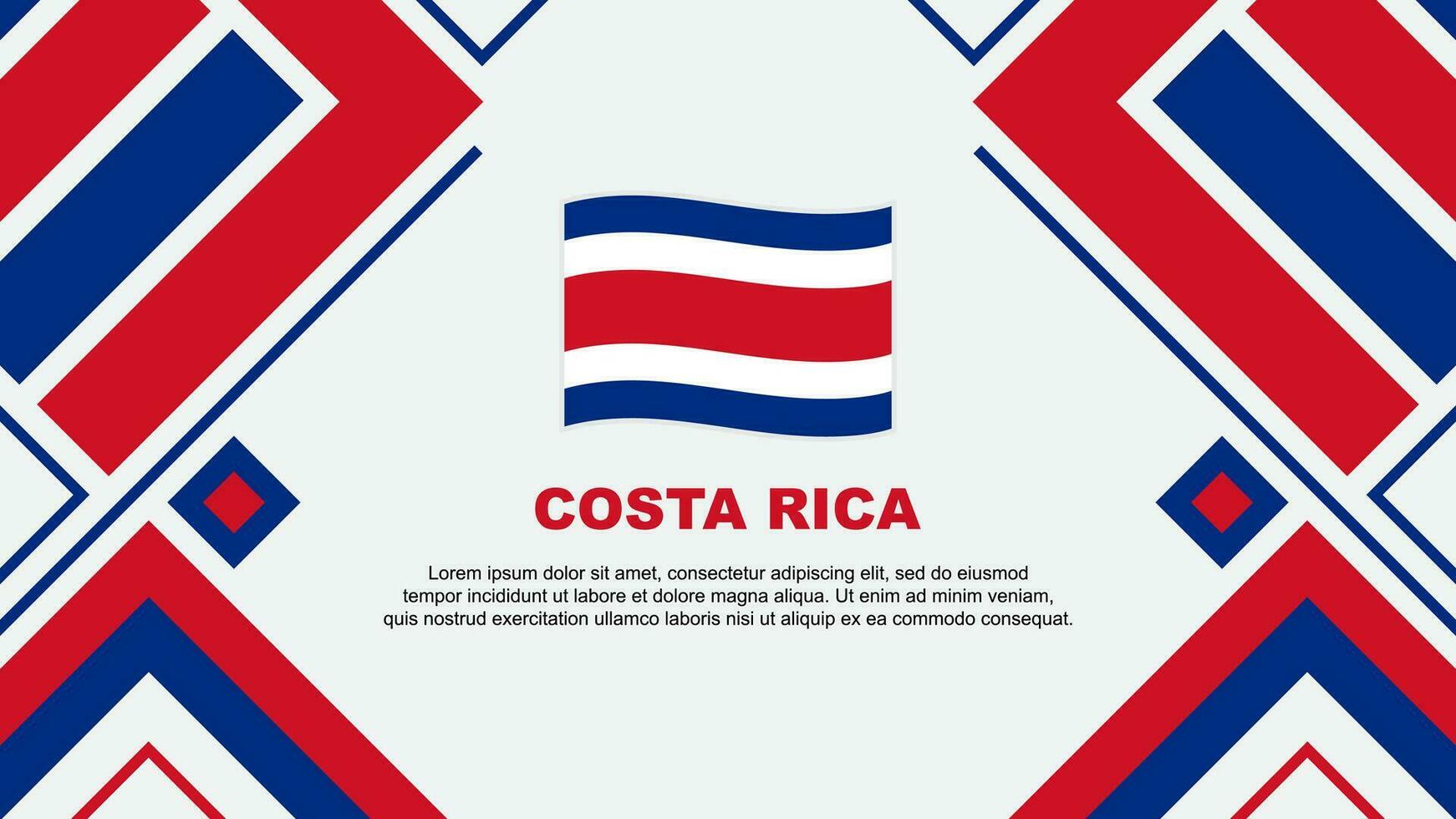 costa rica vlag abstract achtergrond ontwerp sjabloon. costa rica onafhankelijkheid dag banier behang vector illustratie. costa rica vlag