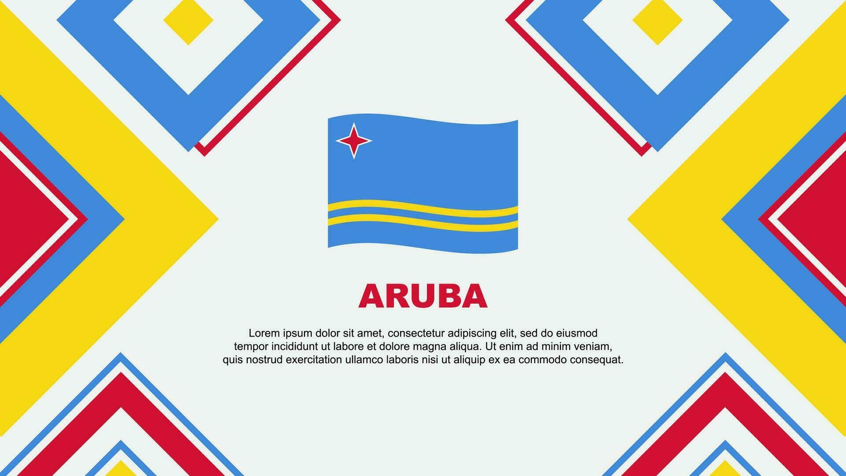 aruba vlag abstract achtergrond ontwerp sjabloon. aruba onafhankelijkheid dag banier behang vector illustratie. aruba onafhankelijkheid dag