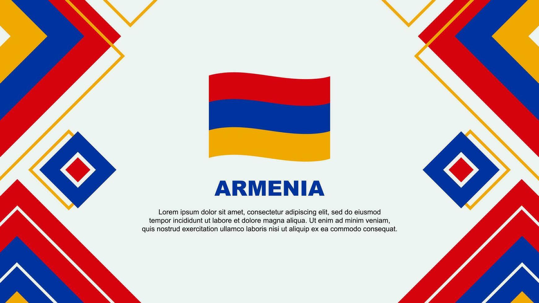 Armenië vlag abstract achtergrond ontwerp sjabloon. Armenië onafhankelijkheid dag banier behang vector illustratie. Armenië achtergrond