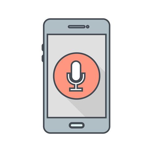 Microfoon mobiele applicatie Vector Icon