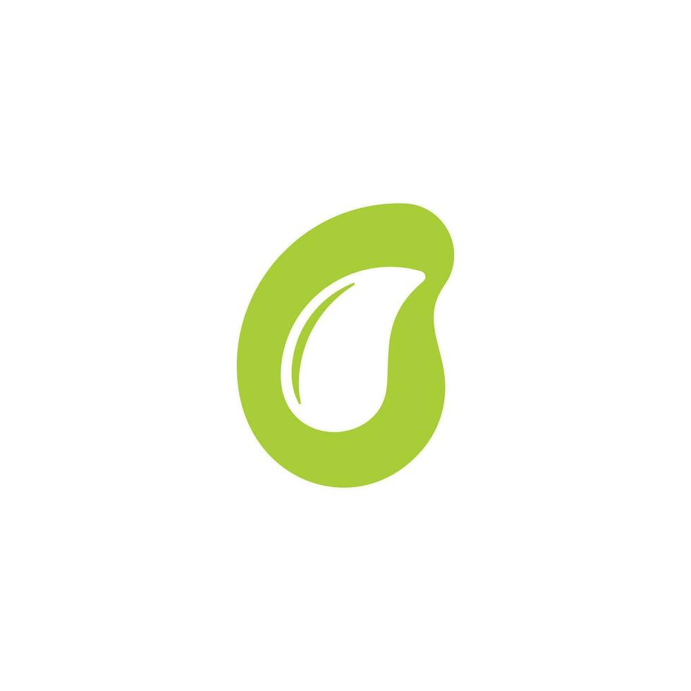groen Boon gemakkelijk kleur negatief ruimte logo vector
