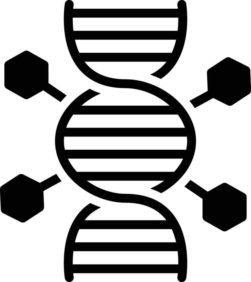 solide icoon voor genen vector