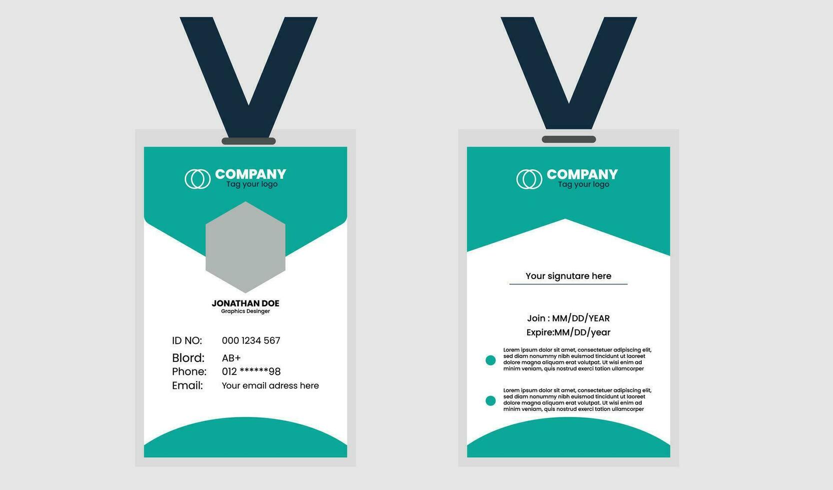 corporate id-kaartsjabloon vector