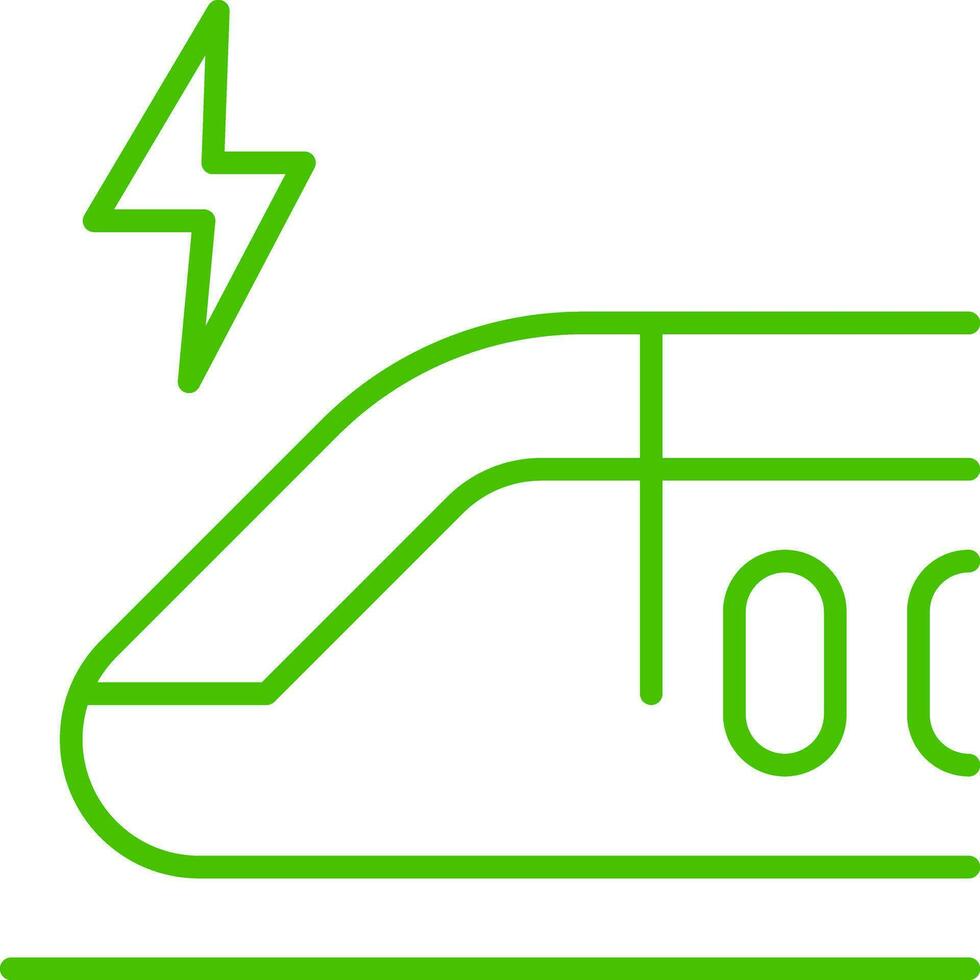 eco trein lijn icoon symbool illustratie vector