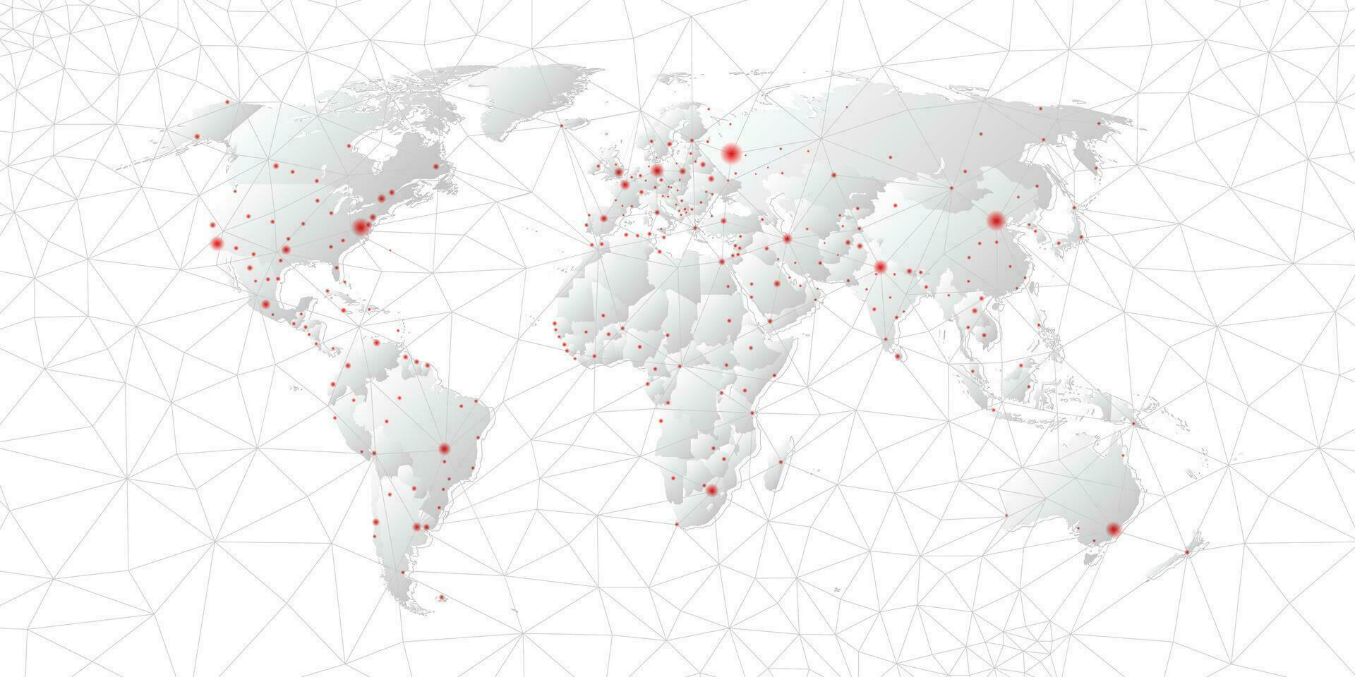 grijs wereld kaart Aan wit achtergrond vector