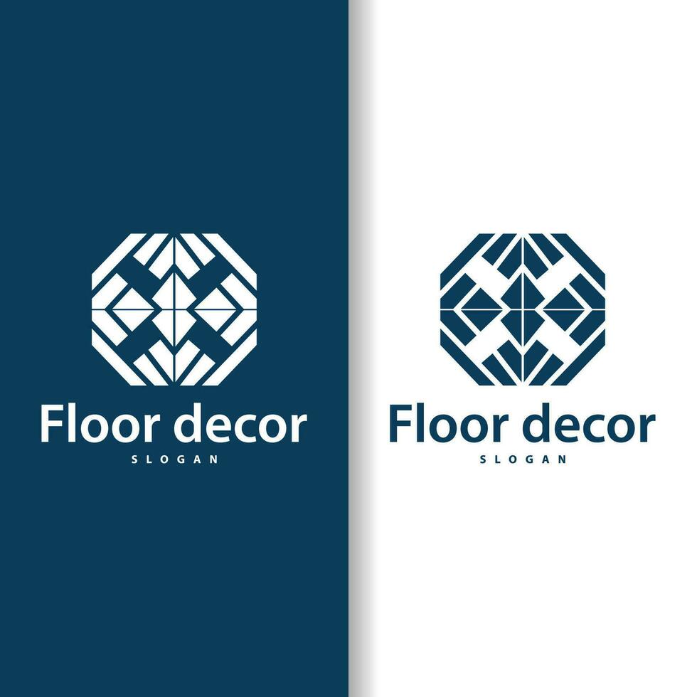 verdieping logo gemakkelijk abstract ontwerp huis decoratie keramisch tegel vector illustratie