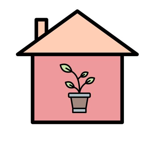 Plant Huis Vector Icon