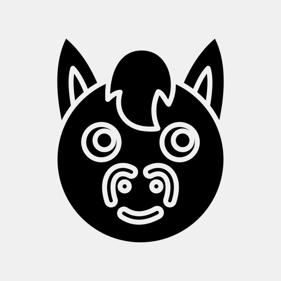 icoon paard gezicht. Chinese dierenriem elementen. pictogrammen in glyph stijl. mooi zo voor afdrukken, affiches, logo, advertentie, decoratie, infographics, enz. vector