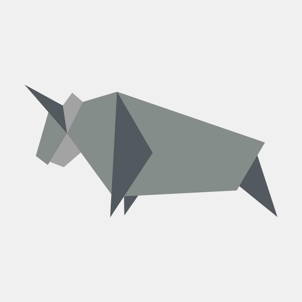 icoon os origami. Chinese dierenriem elementen. pictogrammen in vlak stijl. mooi zo voor afdrukken, affiches, logo, advertentie, decoratie, infographics, enz. vector