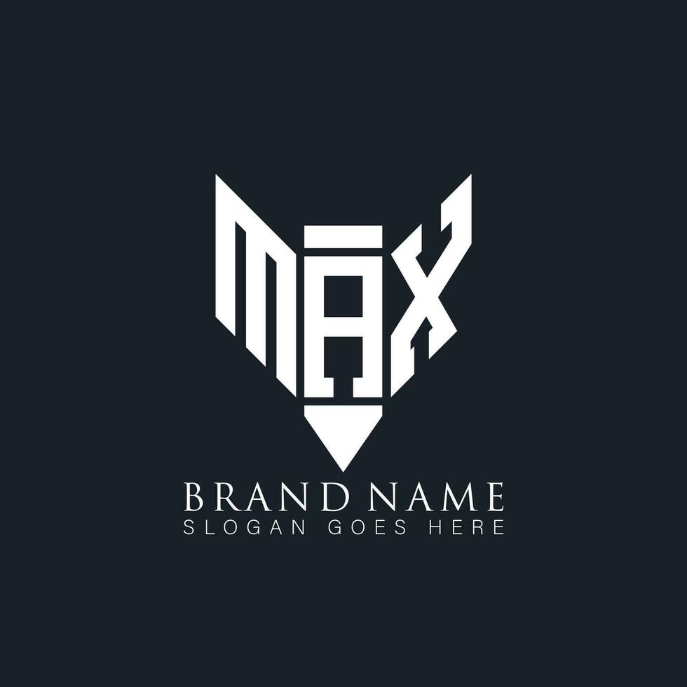 max. hoogte abstract brief logo. max. hoogte creatief monogram initialen brief logo concept. max. hoogte uniek modern vlak abstract vector brief logo ontwerp.