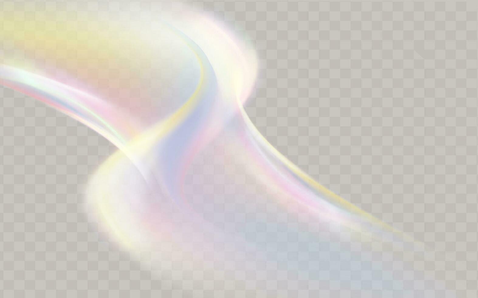 een reeks van kleurrijk vector lens, kristal regenboog licht en gloed transparant effecten.overlay voor achtergronden.driehoekig prisma concept.