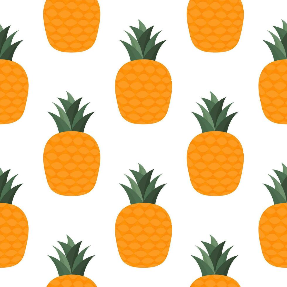 naadloos patroon van ananas fruit illustratie vector
