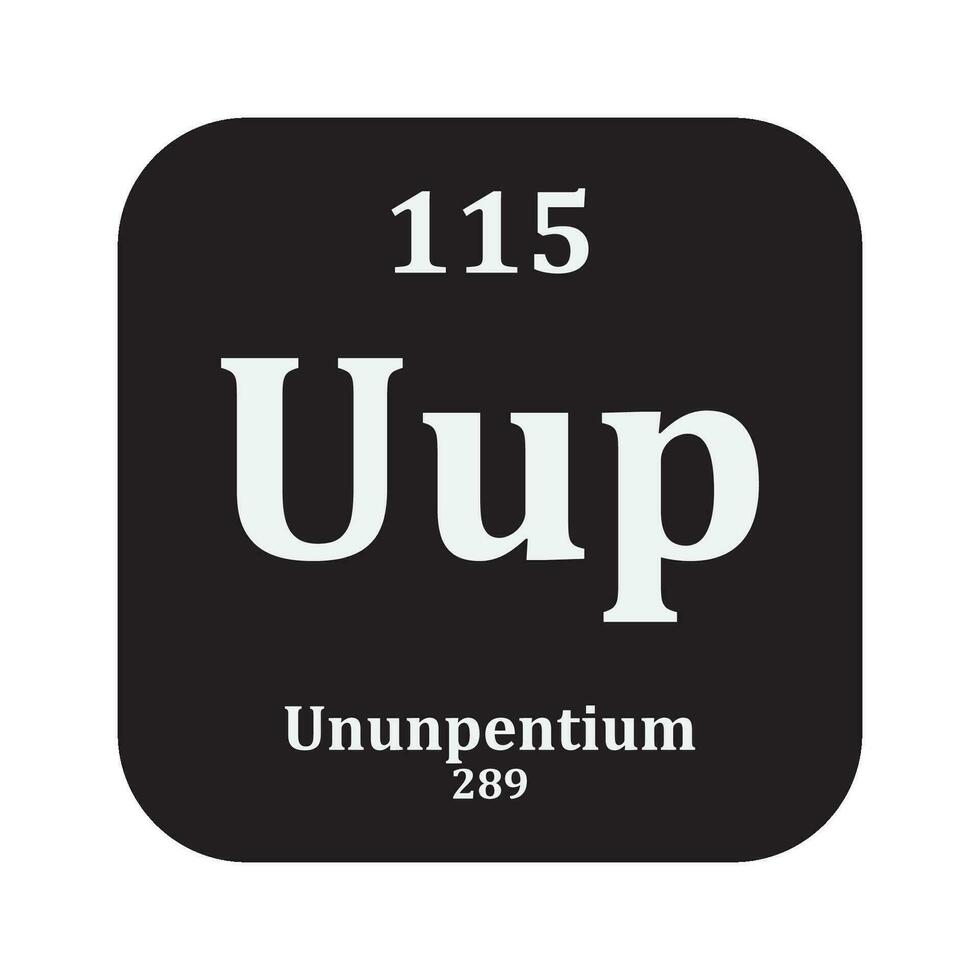 ununpentium chemie icoon vector