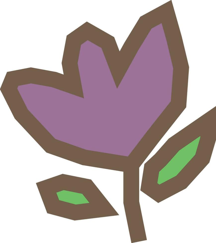 gemakkelijk hand- getrokken bloem vector