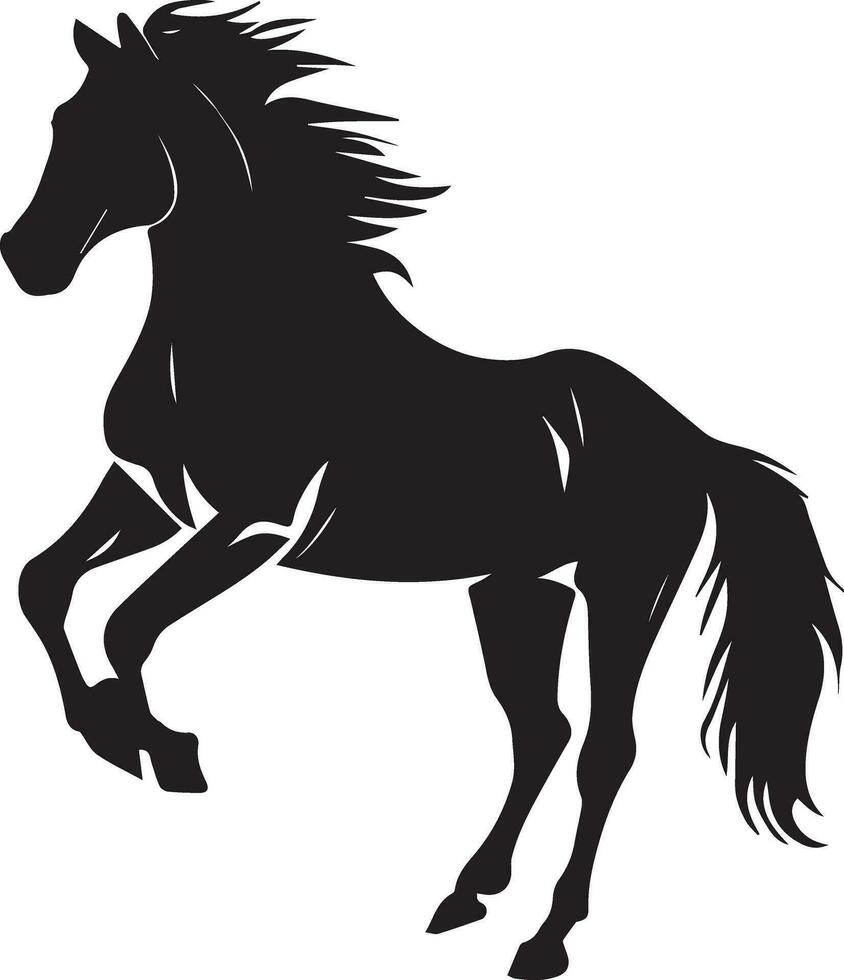 paard vector silhouet illustratie 2