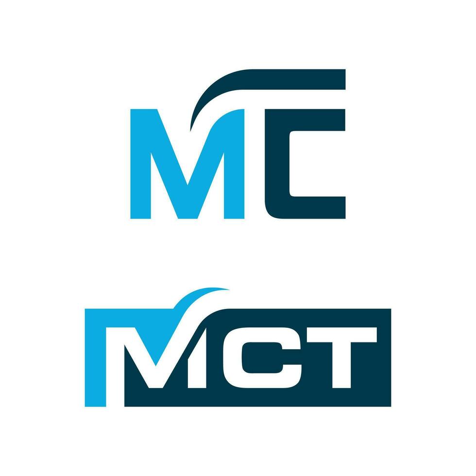 mct logo monogram brief Mark concept ontwerp vector