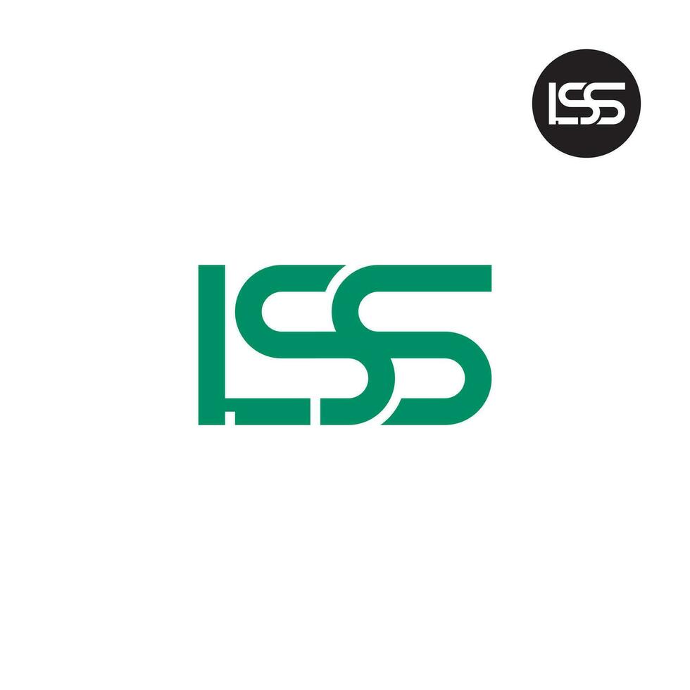 brief lss monogram logo ontwerp vector