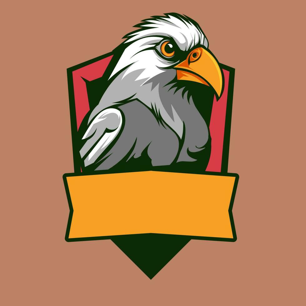 adelaar mascotte logo esport ontwerp vector