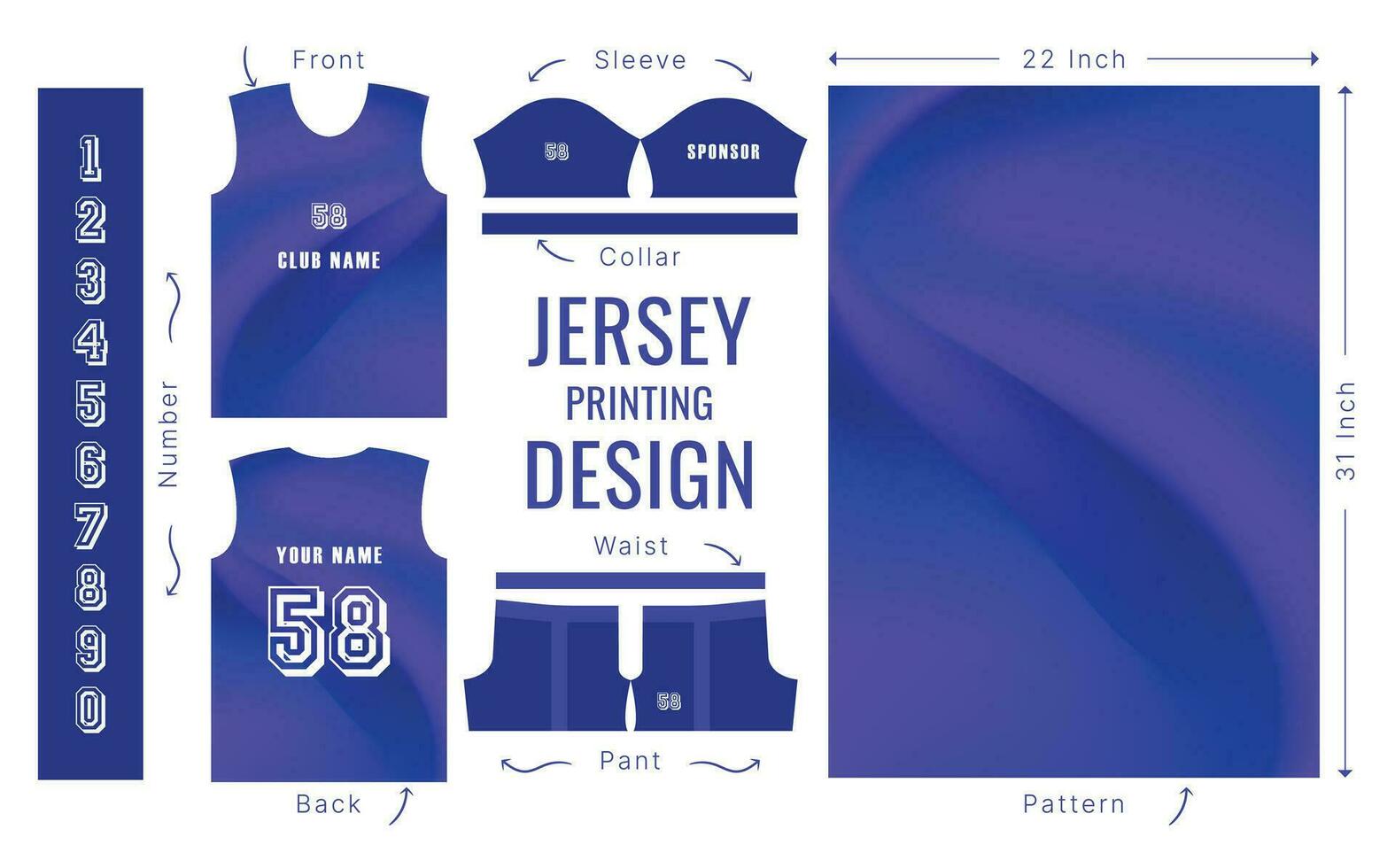 abstract vector ontwerp voor Jersey afdrukken. achtergrond patroon voor sport- team Jersey.