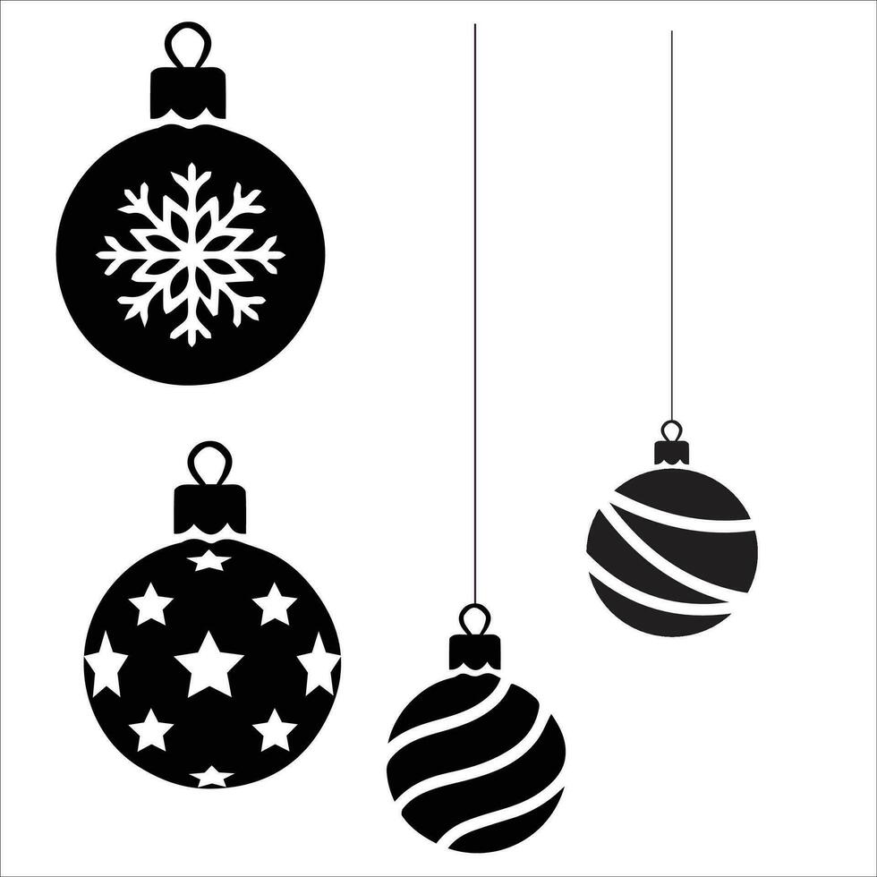 Kerstmis decoratie mooi Kerstmis ballen vector illustraties