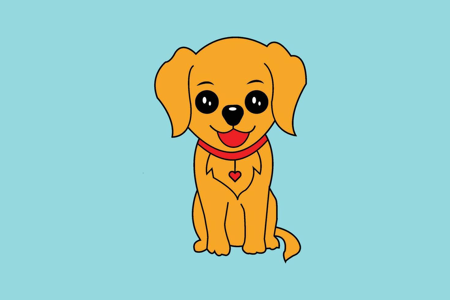 vector schattig hond plakken haar tong uit tekenfilm icoon illustratie.
