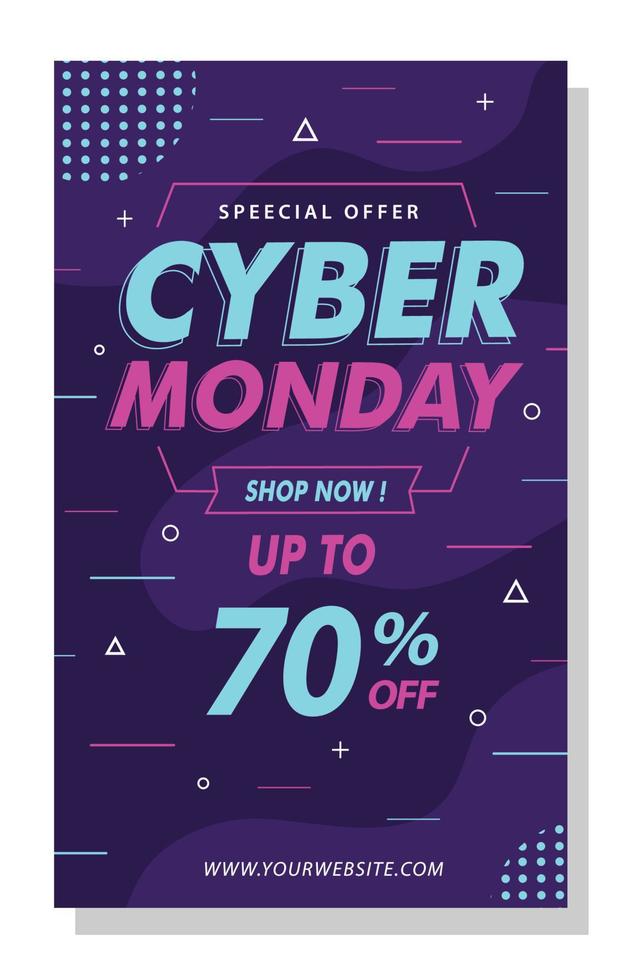 cyber maandag verkoop promotie poster vector