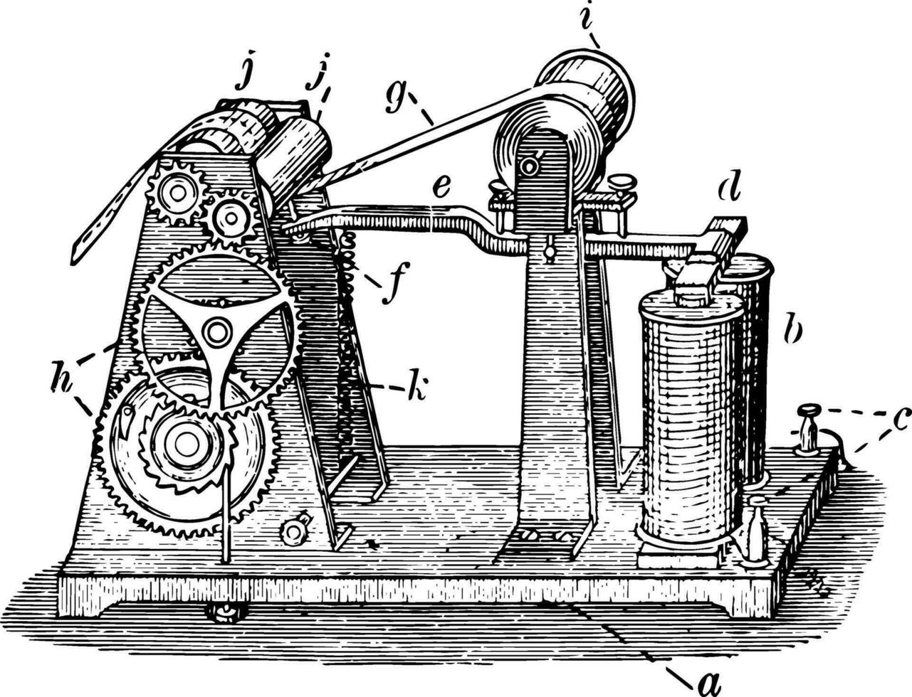 morse opnemer wijnoogst illustratie. vector