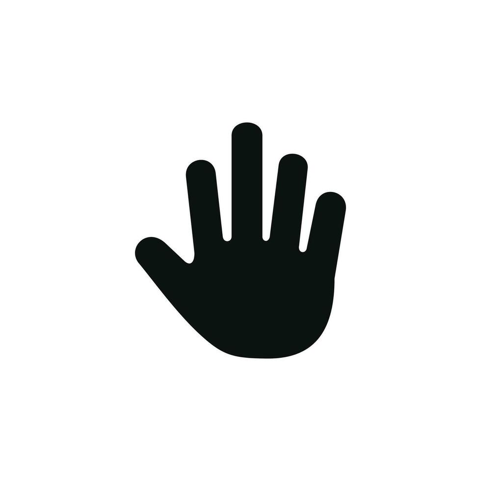 hand- icoon geïsoleerd Aan wit achtergrond. palm hand- icoon vector