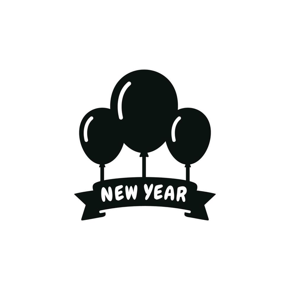 nieuw jaar ballon icoon geïsoleerd Aan wit achtergrond vector