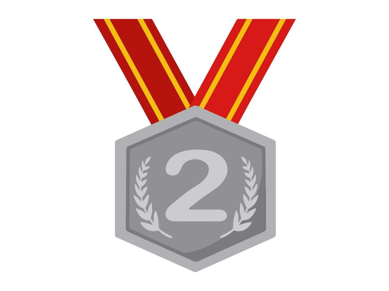 zilver medaille 2e plaats beloning vector