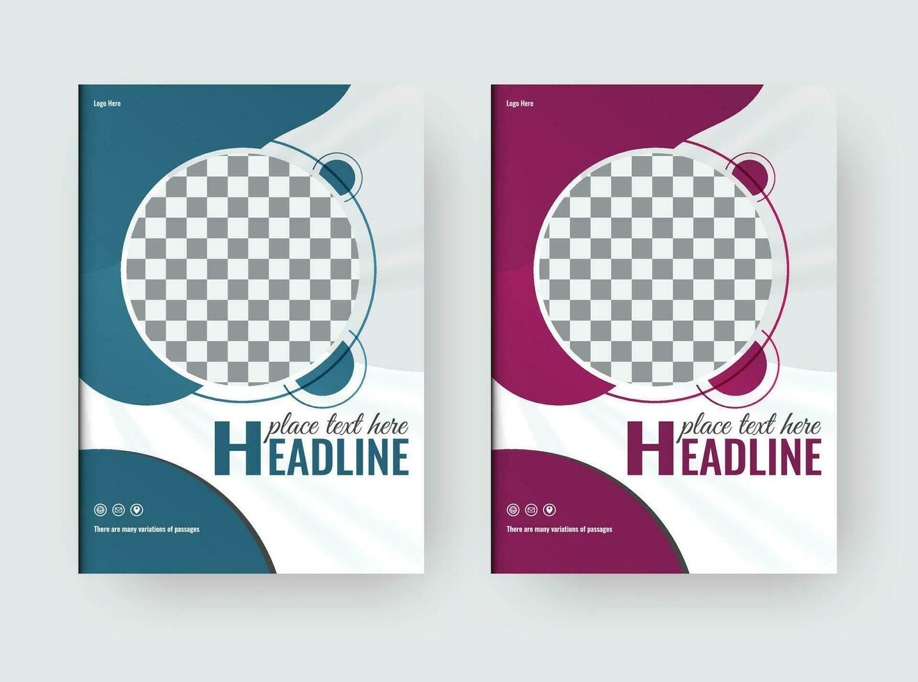 jaar- verslag doen van brochure folder ontwerp sjabloon vector, brochure, presentatie boek Hoes Sjablonen. vector