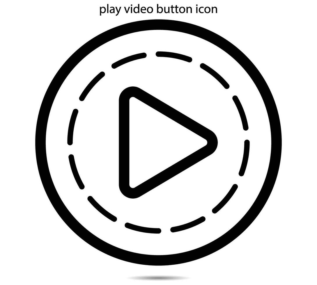 Speel video knop vector