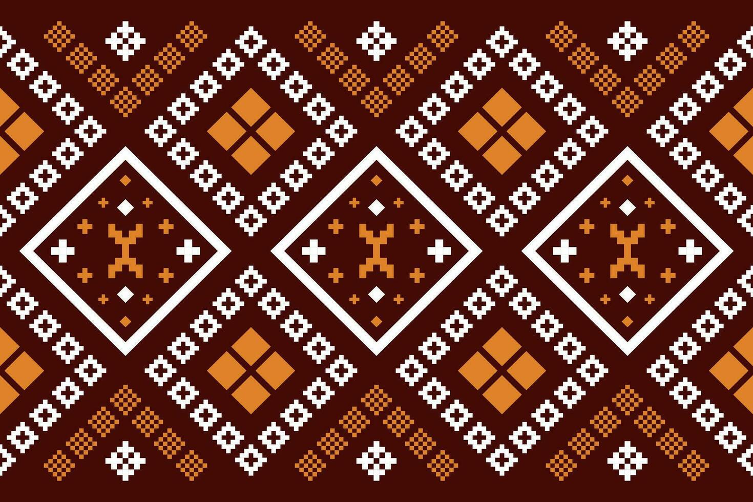 rood traditioneel etnisch patroon paisley bloem ikat achtergrond abstract aztec Afrikaanse Indonesisch Indisch naadloos patroon voor kleding stof afdrukken kleding jurk tapijt gordijnen en sarong vector