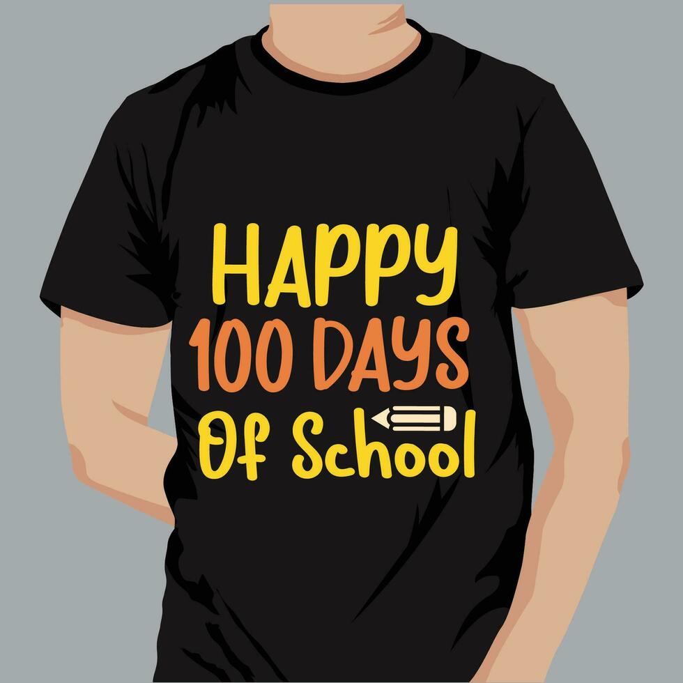 100 dagen van school- typografie t-shirt ontwerp vector