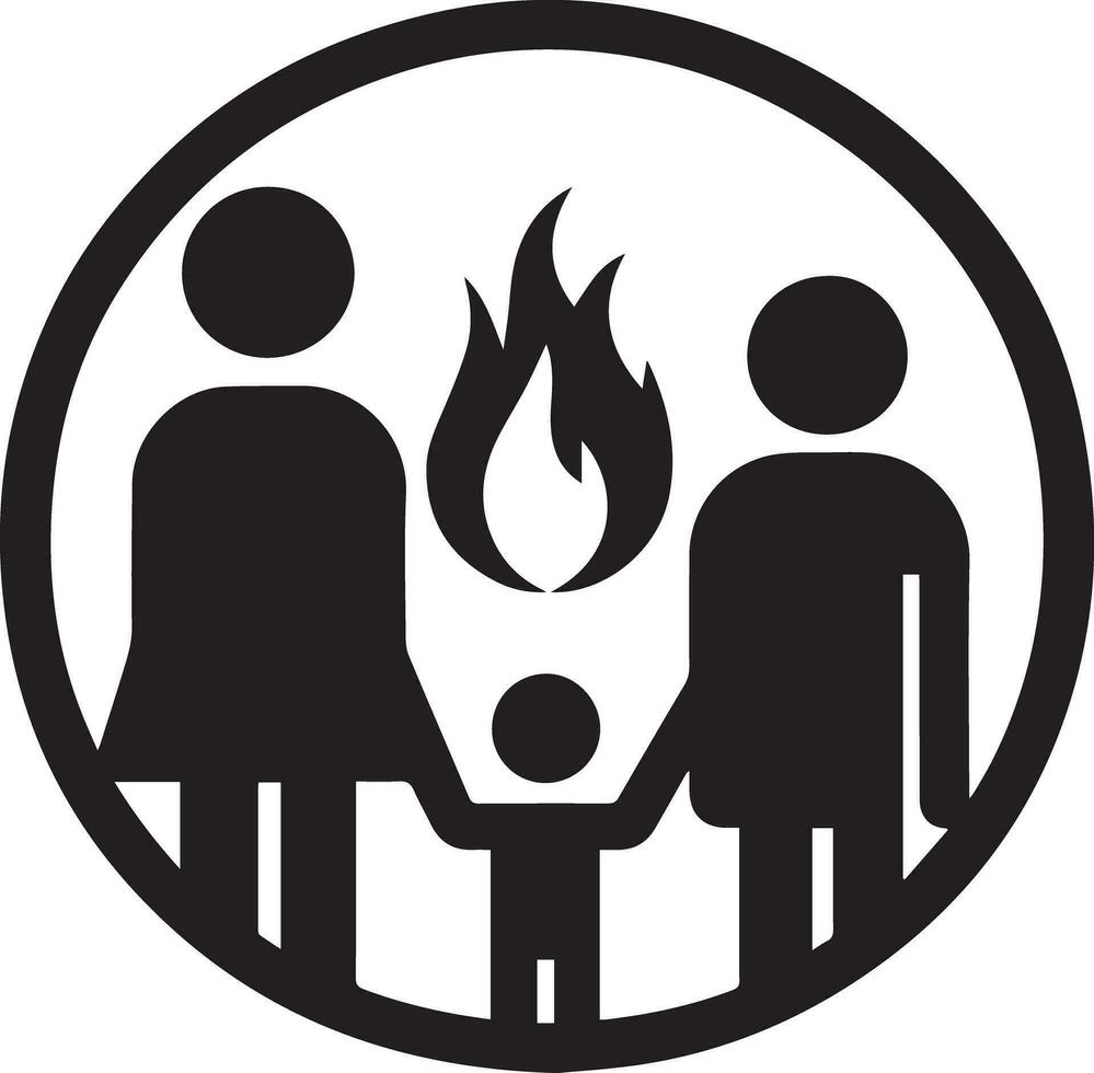 familie silhouet geïsoleerd over- wit achtergrond bewerkbare vector illustratie