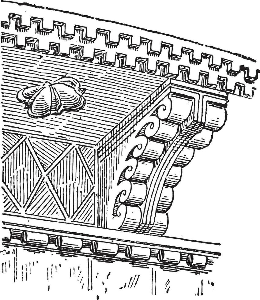 console, wijnoogst gravure vector