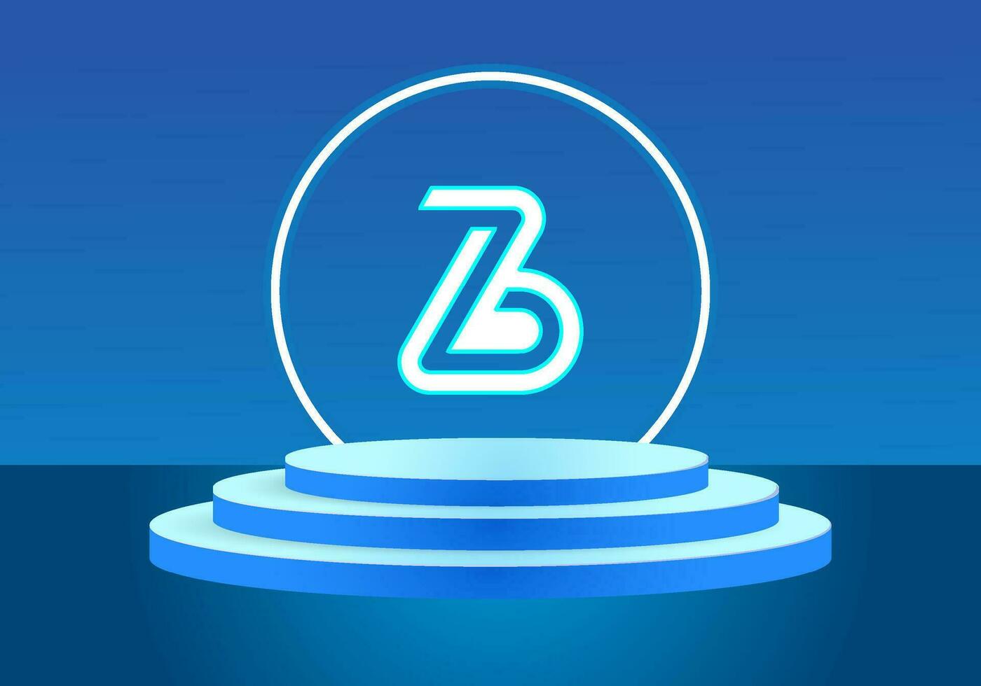 brief bz blauw logo teken. vector logo ontwerp voor bedrijf.