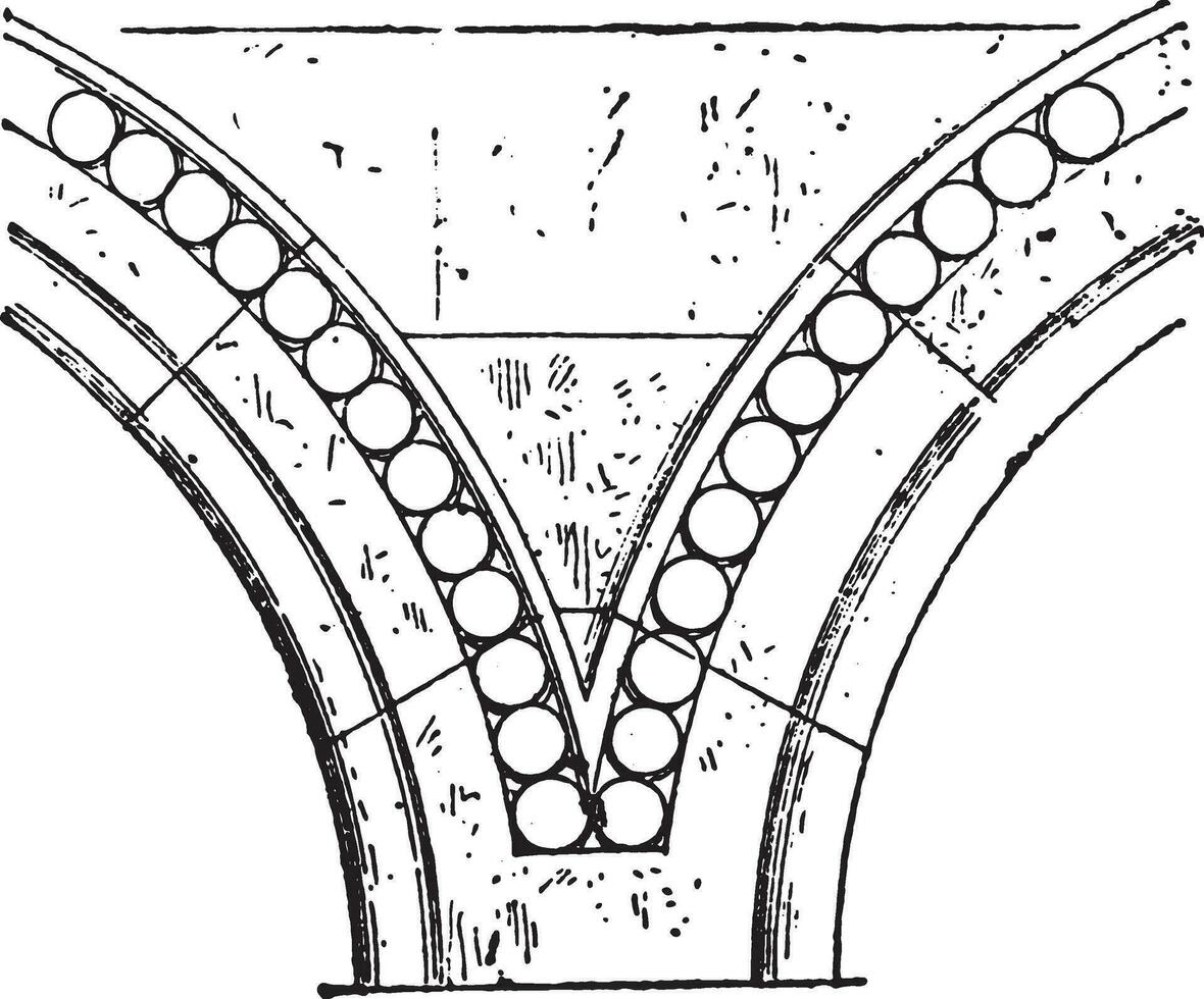 bezant, wijnoogst gravure. vector