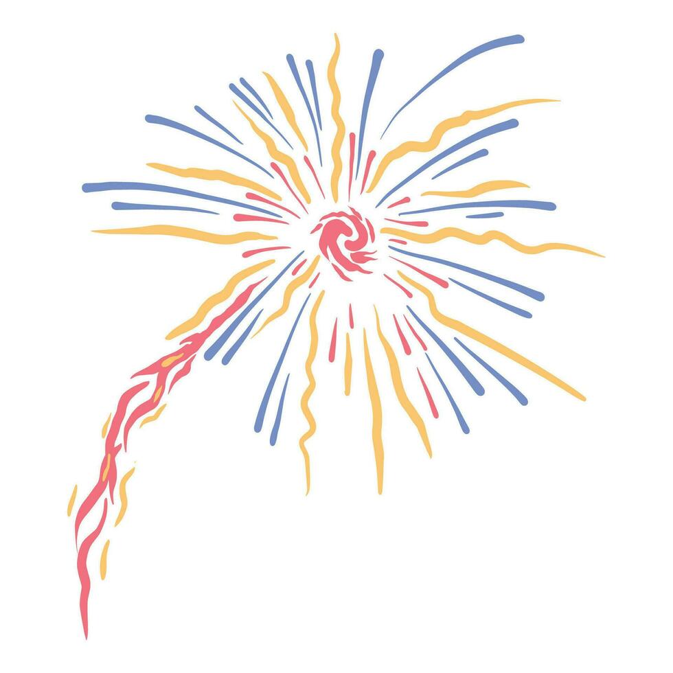 kleurrijk vuurwerk explosie variant een vector