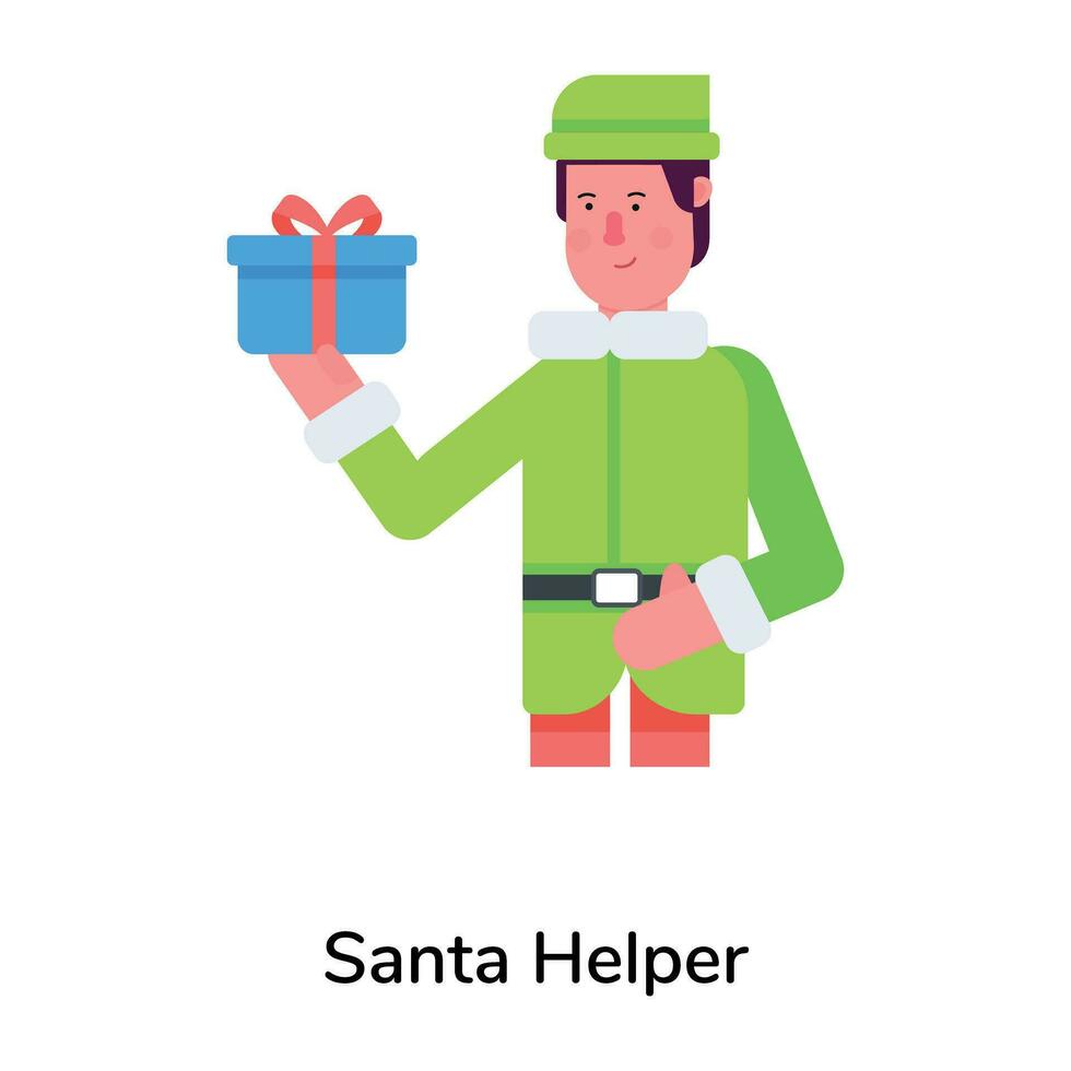 modieus de kerstman helper vector