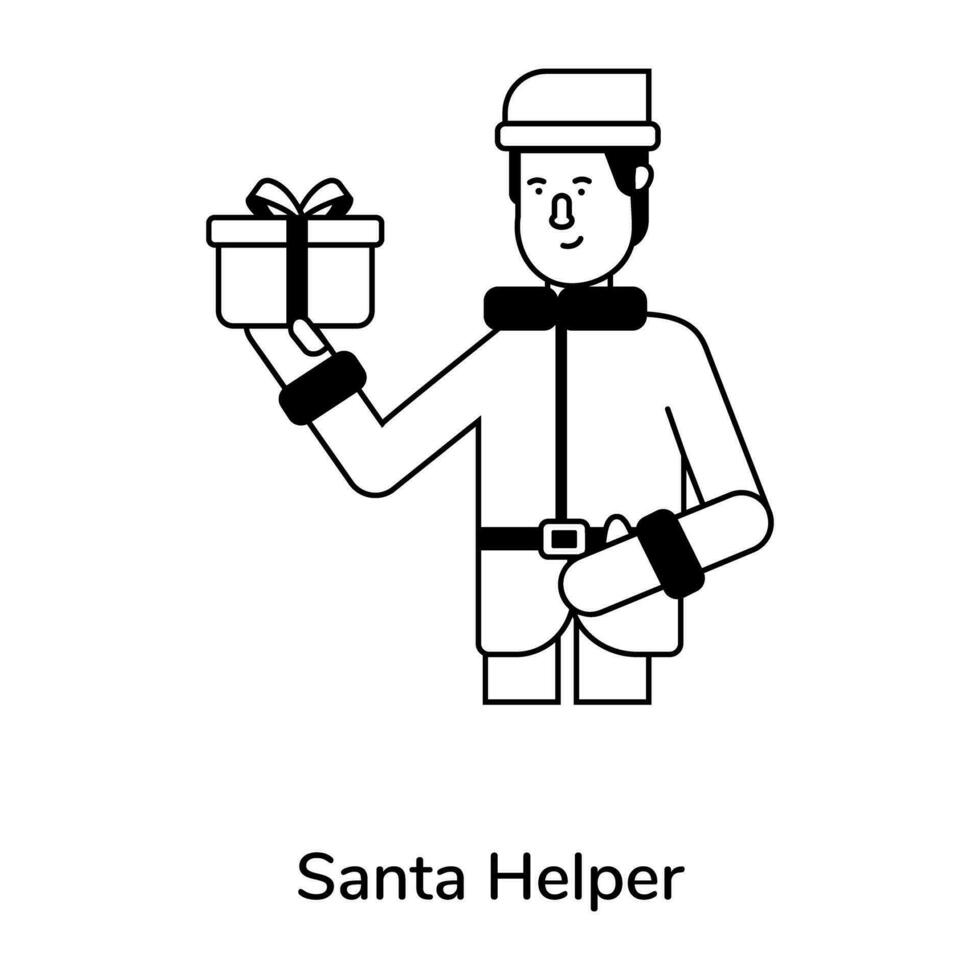 modieus de kerstman helper vector