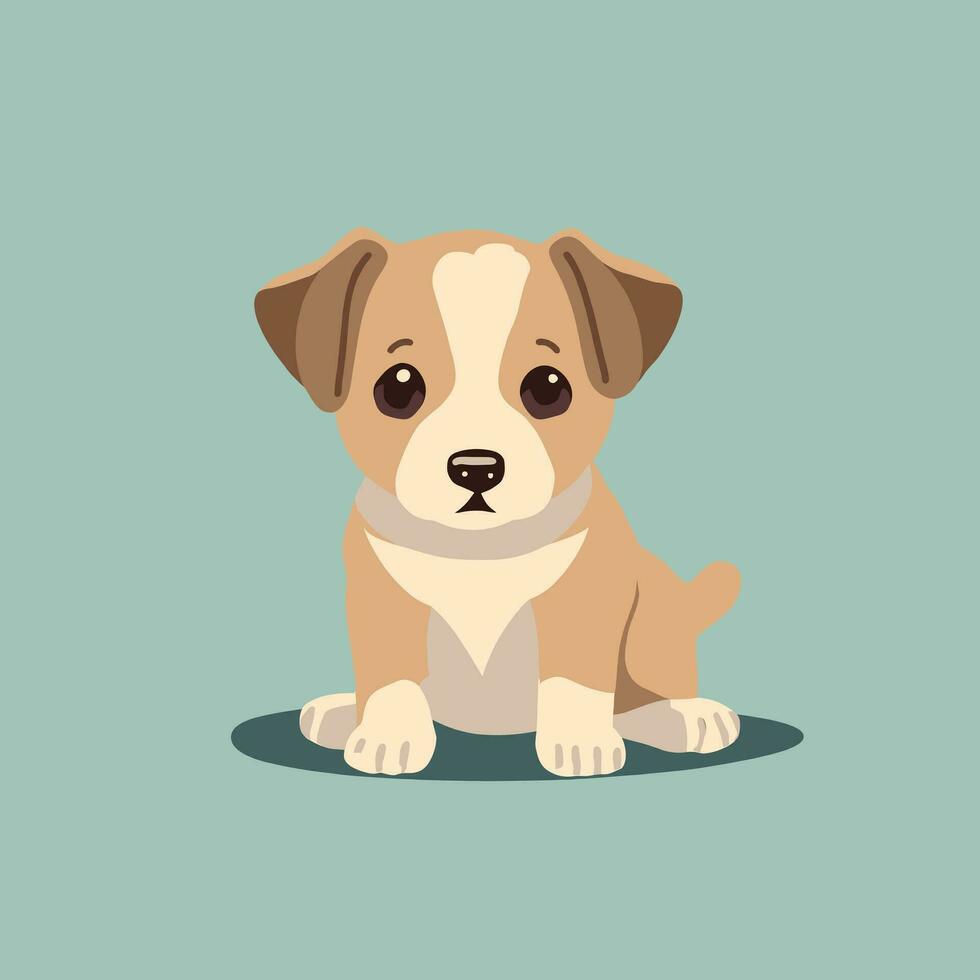 hand- getrokken tekenfilm puppy illustratie vector