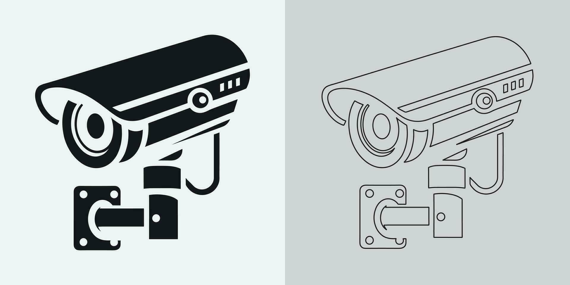 reeks van veiligheid of toezicht camera pictogrammen. cctv camera icoon, vector grafiek. draadloze veiligheid camera icoon. zwart icoon illustratie voor cctv camera geïsoleerd Aan wit achtergrond